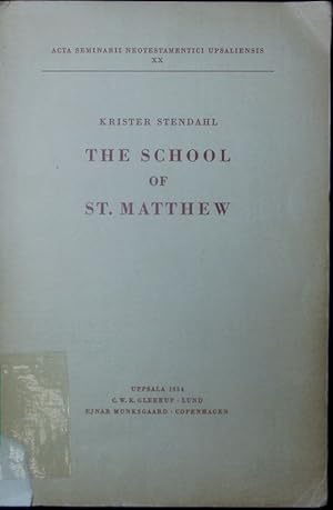 Immagine del venditore per The school of St. Matthew and its use of the Old Testament. venduto da Antiquariat Bookfarm