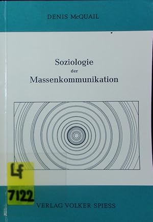 Bild des Verkufers fr Soziologie der Massenkommunikation. zum Verkauf von Antiquariat Bookfarm