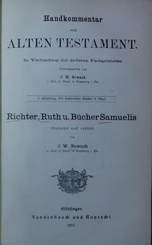 Bild des Verkufers fr Bcher Samuelis. zum Verkauf von Antiquariat Bookfarm