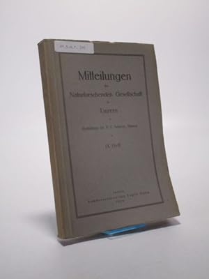 Imagen del vendedor de Mitteilungen der Naturforschenden Gesellschaft in Luzern. IX. Heft. a la venta por Antiquariat Bookfarm