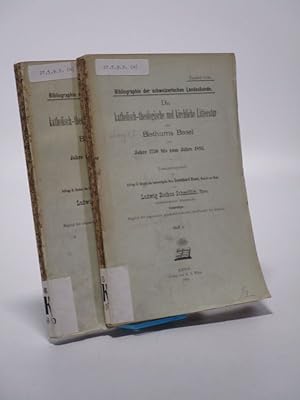 Bild des Verkufers fr Die katholisch-theologische und kirchliche Litteratur des Bisthums Basel vom Jahre 1750 bis zum Jahre 1893. 1. und 2. Heft. (= Bibliographie der schweizerischen Landeskunde. Fascikel V10e.) zum Verkauf von Antiquariat Bookfarm