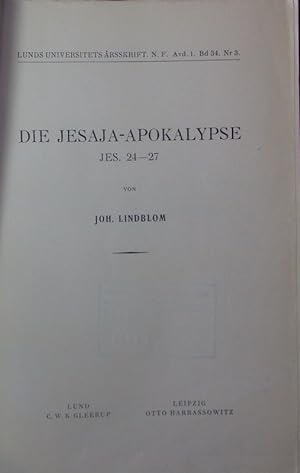 Image du vendeur pour Die Jesaja-Apokalypse, Jes. 24-27. mis en vente par Antiquariat Bookfarm