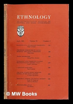 Bild des Verkufers fr Ethnology: an international journal of cultural and social anthropology: April, 1965: volume IV: Number 2 zum Verkauf von MW Books Ltd.