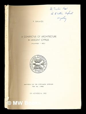 Image du vendeur pour A Conspectus of Architecture in Ancient Cyprus (plates 1-60) mis en vente par MW Books Ltd.
