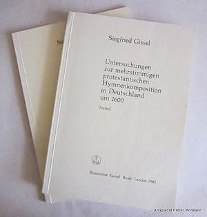 Immagine del venditore per Untersuchungen zur mehrstimmigen protestantischen Hymnenkomposition in Deutschland um 1600. Text- u. Notenteil in 2 Bnden. Kassel, Brenreiter, 1983. 2 Bl., III, 289 S. u. 2 Bl., V, 77 S., 1 Bl., VI, 44 S. (Noten). Or.-Kart.; leicht fleckig. (ISBN 3761807228). venduto da Jrgen Patzer