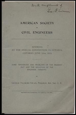 Image du vendeur pour Some tendencies and Problems of the Present Day and the Relation of the Engineer Thereto mis en vente par Mobyville