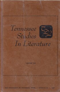 Tennessee Studies in Literature, volume XIV