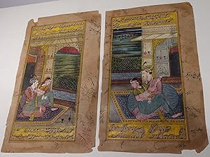 Miniaturen aus Persien / Osmanisches Reich: Zwei Einzelblätter einer Handschrift, jeweils mit ein...