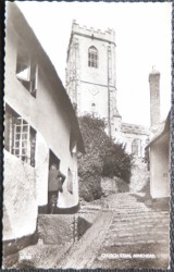 Minehead Postcard Somerset Church Steps Real Photo
