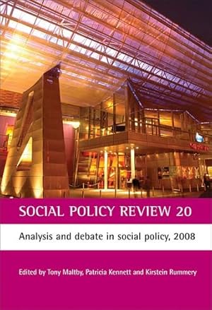 Immagine del venditore per Social Policy Review 20: Analysis and Debate in Social Policy, 2008 [Hardcover ] venduto da booksXpress