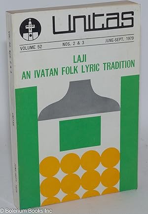 Seller image for Laji: An Ivatan Folk Lyric Tradition (Unitas: a quarterly for the arts and sciences; Volume 52, Nos. 2 & 3, June-Sept. 1979) for sale by Bolerium Books Inc.