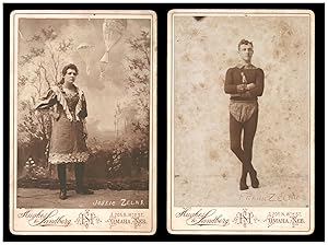 Cabinet Photos of Aeronaut Frank Zelno and Jessie Zelns