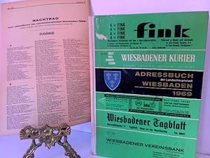 Wiesbadener Adressbuch 1969, beiliegend Nachtrag der Zugänge 1969