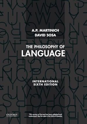 Immagine del venditore per The Philosophy of Language by Martinich, A.P., Sosa, David [Paperback ] venduto da booksXpress