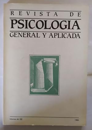 Seller image for Revista de Psicología general y aplicada. Vol 40, Nº 6 for sale by La Leona LibreRía