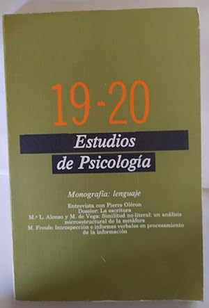 Seller image for Estudio de psicología Nº 19-20 for sale by La Leona LibreRía