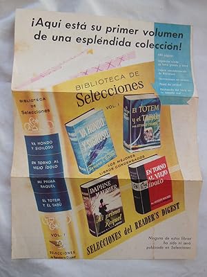 Folleto Publicidad - Advertising Brochure : BIBLIOTECA SELECCIONES