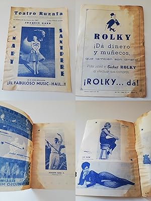 Imagen del vendedor de ANTIGUO PROGRAMA / OLD PROGRAM: TEATRO RUZAFA.VALENCIA. MARY SANTPERE, EL FABULOSO MUSIC HALL. 1967 a la venta por LIBRERA MAESTRO GOZALBO