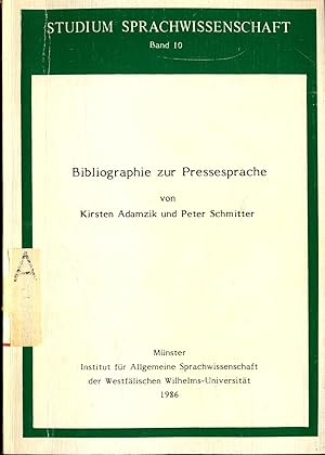 Bild des Verkufers fr Bibliographie zur Pressesprache zum Verkauf von avelibro OHG