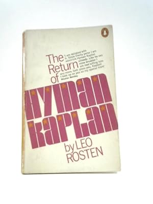 Image du vendeur pour The Return of Hyman Kaplan mis en vente par World of Rare Books