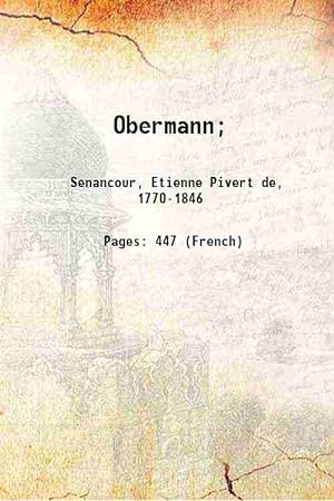 Seller image for Obermann; 1847 for sale by Gyan Books Pvt. Ltd.