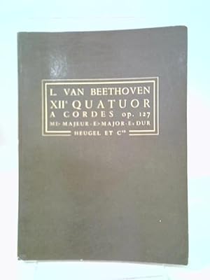 Bild des Verkufers fr XIIe Quatuor A Cordes Op.127 zum Verkauf von World of Rare Books