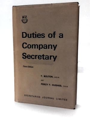 Image du vendeur pour Duties of a Company Secretary mis en vente par World of Rare Books