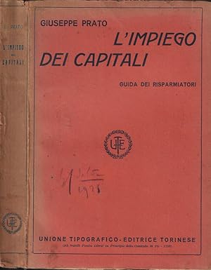 Bild des Verkufers fr L'impiego dei capitali Guida dei risparmiatori zum Verkauf von Biblioteca di Babele