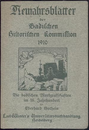 Imagen del vendedor de Die badischen Markgrafschaften im 16. Jahrhundert. a la venta por Antiquariat Kaner & Kaner GbR