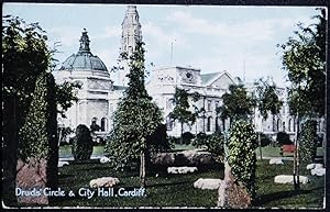 Cardiff Postcard Druids Circle & City Hall Wales