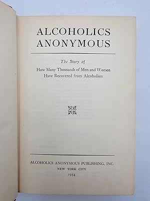 Seller image for Alcoholics Anonymous. 16th printing. for sale by Zephyr Books