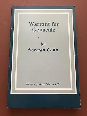 Immagine del venditore per Warrant for Genocide: The Myth of the Jewish World-Conspiracy and the Protocols of the Elders of Zion (Brown Judaic Studies ; No. 23) venduto da Sheapast Art and Books