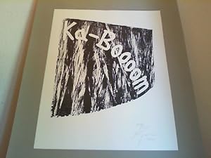 Original-Holzschnitt "Ka-Booom". Signiert, datiert, Nr. 114/225. Linolschnitt