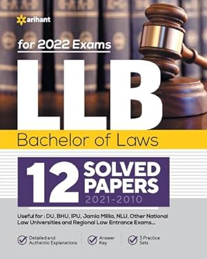 Bild des Verkufers fr LLB Bachelor of Laws 12 Solved Papers (2021-2010) For 2022 Exams zum Verkauf von AHA-BUCH GmbH