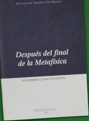 Imagen del vendedor de Despus del final de la metafsica a la venta por Librera Alonso Quijano
