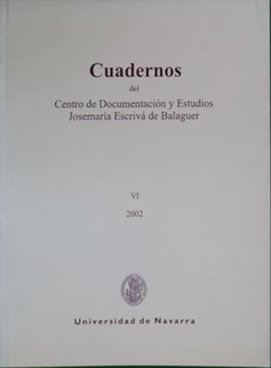Seller image for Cuadernos del Centro de Documentacin y Estudios Josemara Escriv de Balaguer, tomo VI for sale by Librera Alonso Quijano