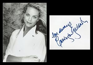 Seller image for Carrington Garland - Rare signed page + Photo - Paris 1989 for sale by PhP Autographs