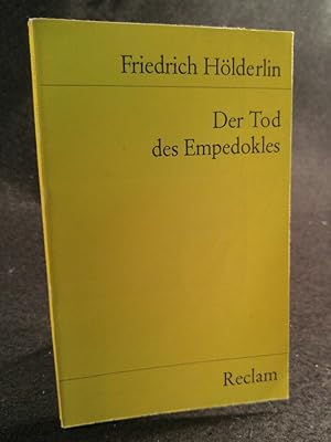 Seller image for Der Tod des Empedokles for sale by ANTIQUARIAT Franke BRUDDENBOOKS