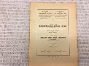 Imagen del vendedor de Geologische Beschreibung der Gegend von Court im Berner Jura mit besonderer Bercksichtigung der Molassebildungen / Geologie des Graitery und des Grenchenbergs im Juragebirge. Beitrge zur Geologischen Karte der Schweiz herausgegeben von der Geologischen Kommission der Schweiz. Naturforschenden Gesellschaft subventioniert von der Eidgenossenschaft. Neue Folge, 26. Lieferung. Des ganzen Werkes 56. Lieferung. I. und II. Abteilung. Mit 3 Tafeln und 9 Textfiguren. (Ausgegeben im Januar 1934). Zwei Werke in einem Band a la venta por Genossenschaft Poete-Nscht