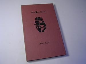 Seller image for Wortabstnde - Gedichte und Texte / VHS Press for sale by Antiquariat Fuchseck
