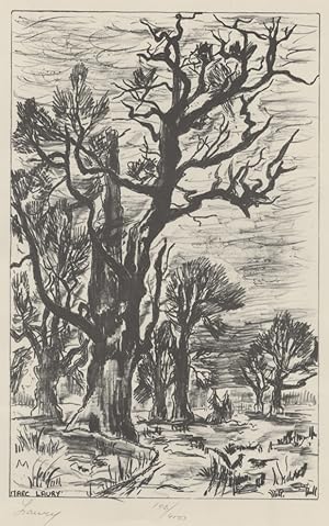 "PAYSAGE D'ARBRES" Gravure sur bois de Marc LAURY n° 192/450