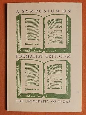 Seller image for A Symposium on Formalist Criticism. for sale by GuthrieBooks