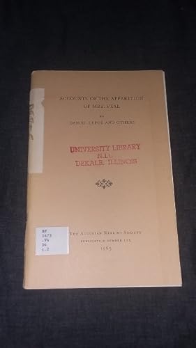 Immagine del venditore per Accounts of the Apparition of Mrs. Veal [ Augustan Reprint Society Edition ] venduto da Works on Paper