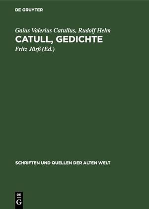 Imagen del vendedor de Catull, Gedichte (German Edition) [Hardcover ] a la venta por booksXpress