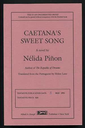 Bild des Verkufers fr Caetana's Sweet Song zum Verkauf von Between the Covers-Rare Books, Inc. ABAA