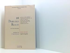 Seller image for Elementos de Derecho Civil. III Derechos reales: Volumen 1. Posesin y propiedad for sale by Book Broker