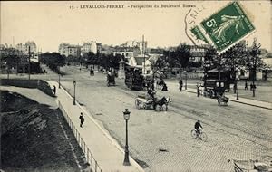 Ansichtskarte / Postkarte Levallois Perret Hauts de Seine, Boulevard Bineau, Pferdebahn