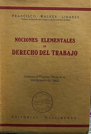 Imagen del vendedor de Nociones elementales de derecho del trabajo a la venta por Librera Monte Sarmiento