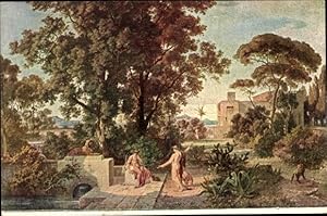 Seller image for K�nstler Ansichtskarte / Postkarte Preller, Fr., Odyssee Landschaften III b, Odysseus empf�ngt von Hermes das Moly for sale by akpool.de - akpool GmbH