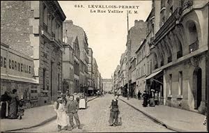 Ansichtskarte / Postkarte Levallois Perret Hauts de Seine, La Rue Vallier